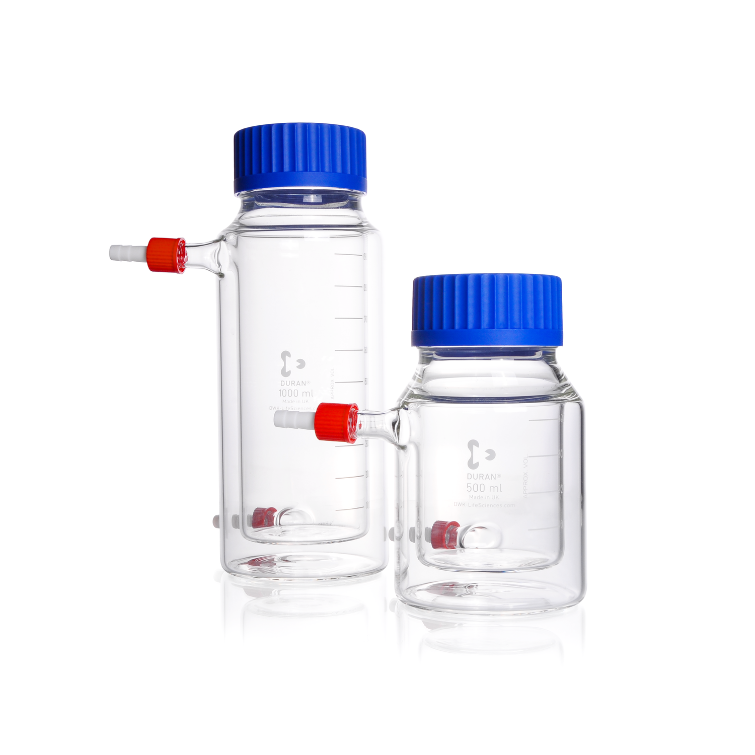 DURAN® GLS 80® Laboratory Bottle, double walled (jacketed), wide