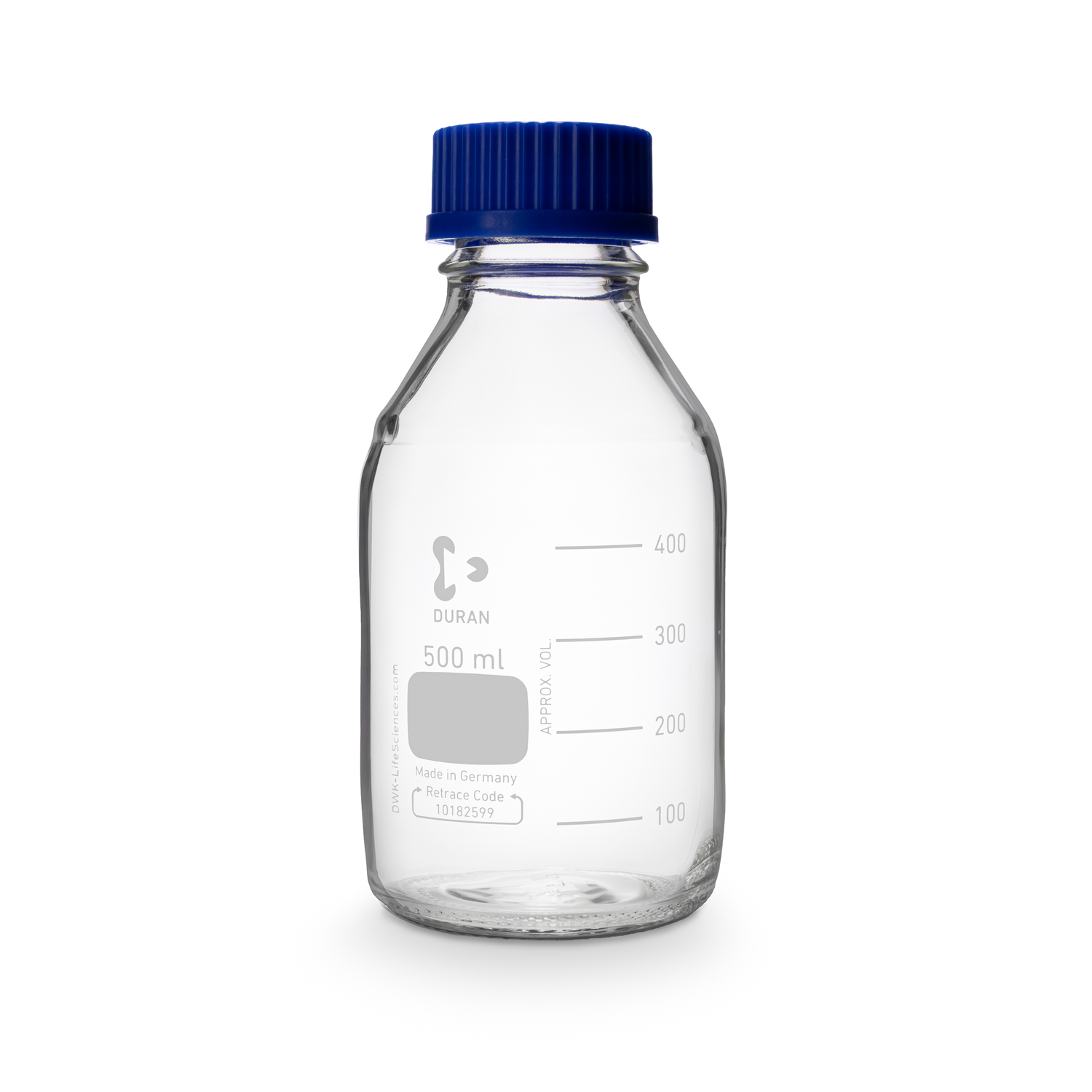 DURAN® Original GL 45 Laboratory Bottle, clear, with screw cap and