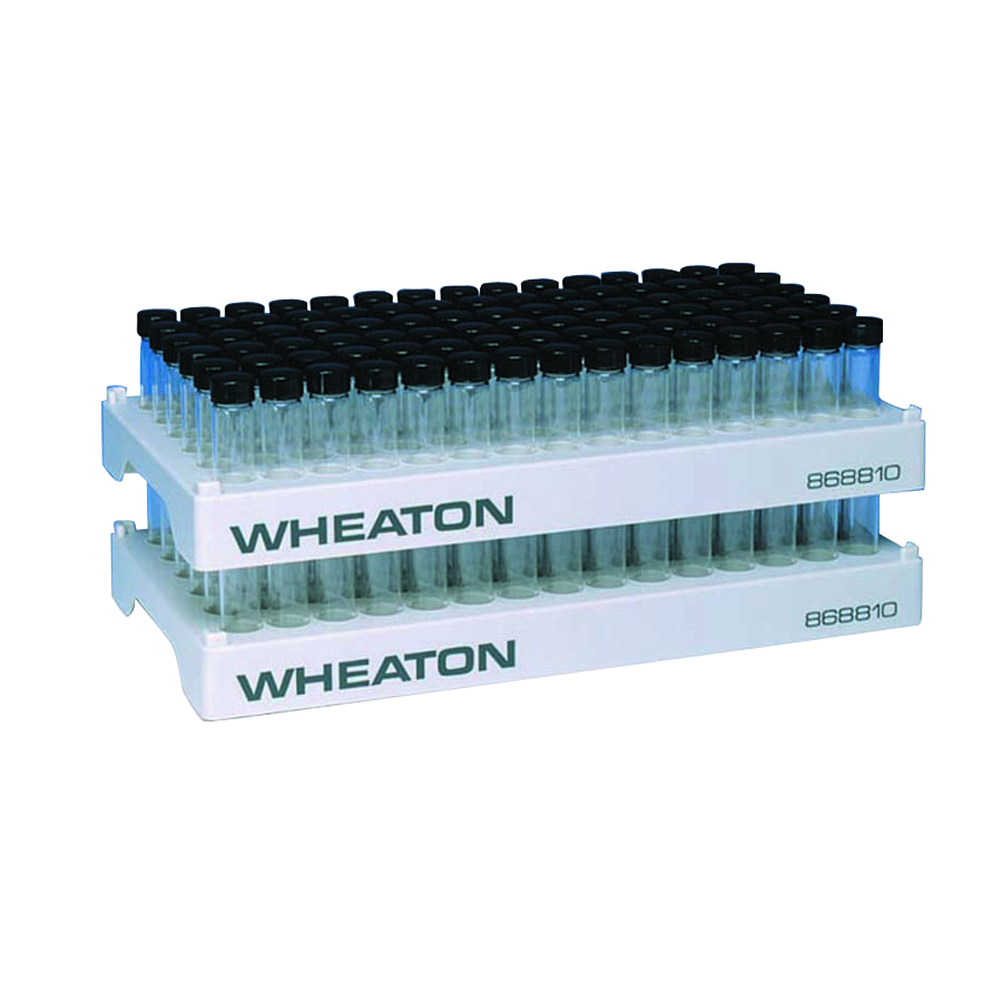 WHEATON® Polypropylene Vial Racks, 90 Positions, 17.1 mm Open ID
