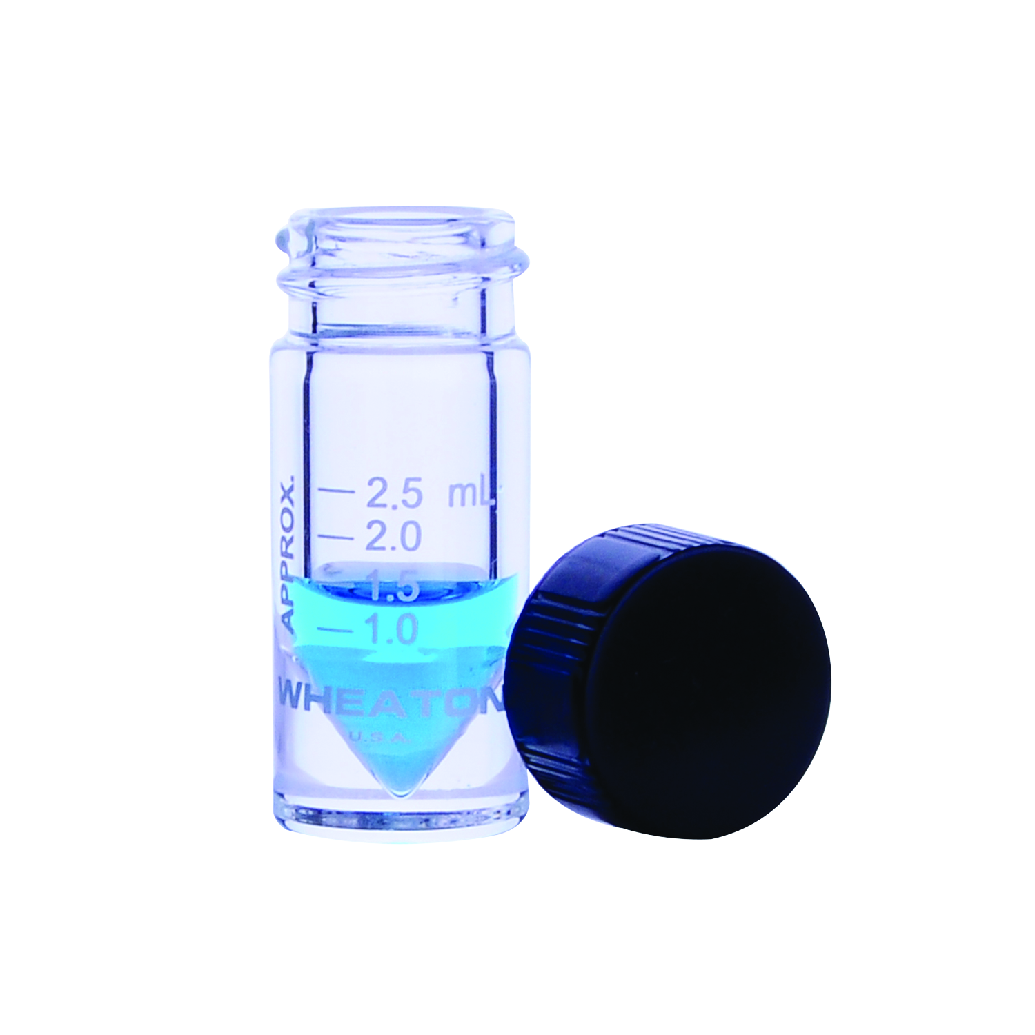 たろー WHEATON® NextGen™ V Vial® 3mL, Graduated, Solid Top, Screw Cap