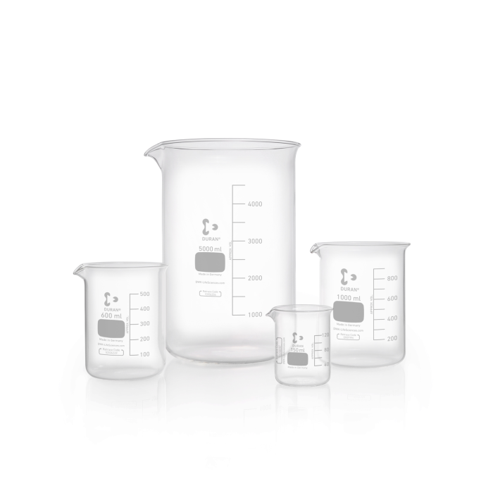DURAN low-form beaker with spout, 10 mL (réf. 211060804)