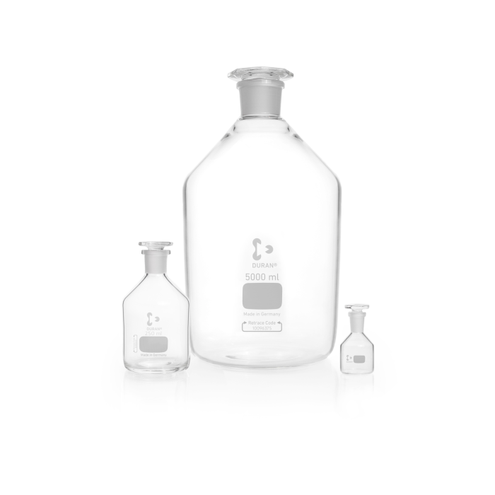 DURAN narrow-neck reagent bottle with glass stopper, 50 mL (réf. 211651702)