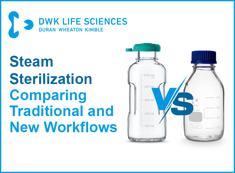 Steam Sterilization: Push-On Cap vs. Traditional Workflows | DURAN® Autoclave Bottle System